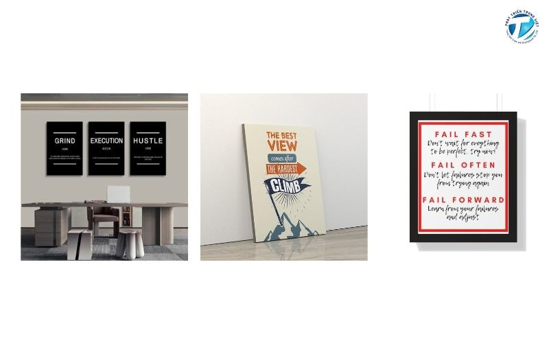 Tranh canvas slogan về Tư duy phát triển